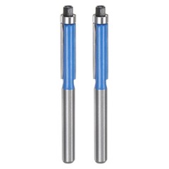 HARFINGTON 2pcs Flush Trim Router Bit 6mm Shank 1/4″ Dia 1″ Cutting 1/4 in