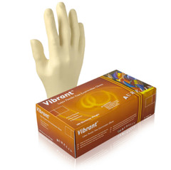 White Latex Exam Gloves, Medium M, Aurelia Vibrant 5.5 mil (Case of 1000)