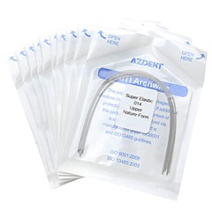 AZDENT Dental Orthodontic Super Elastic Niti Round Arch Wire Ovoid / Natural FDA