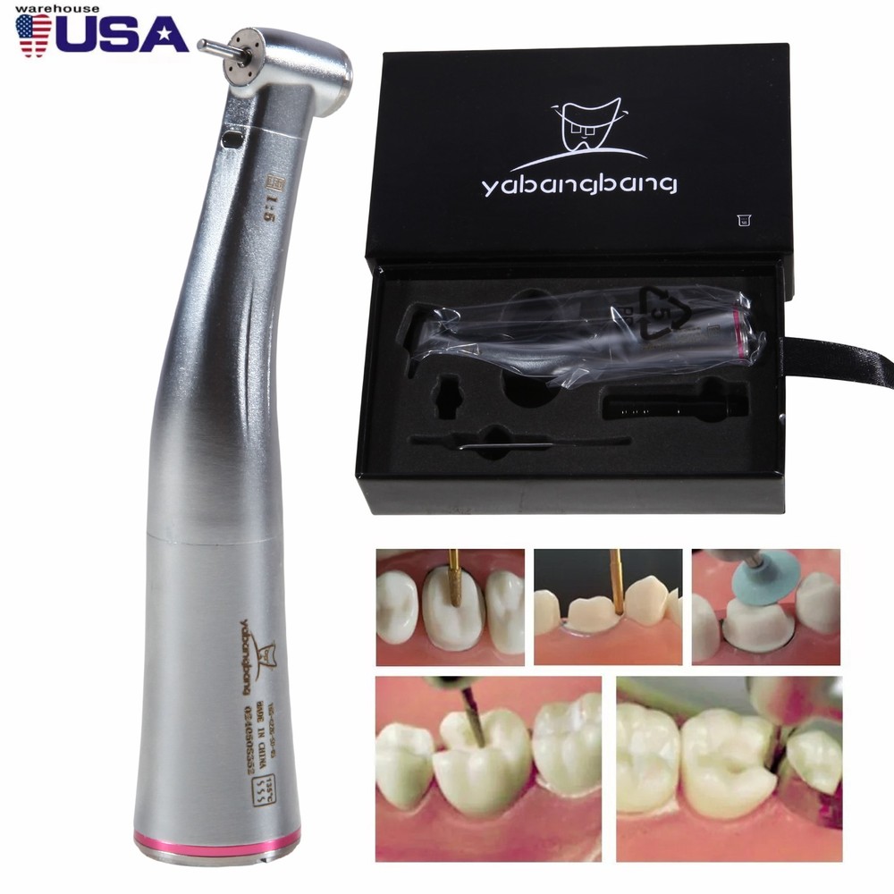 Dental 1:5 Electric Handpiece Fiber Optic Contra Angle High Speed KAV NSK Style