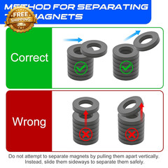 Large Magnet – Grade 10 Big Magnets Heavy Duty OD60 X ID32 X 10Mm Strong round