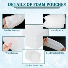100Pack Packing Foam Pouches 12×16 Inch, Large Cushion Foam Wrap Pouches Prot