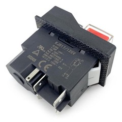 KJD17/120V Switch 5-Pin 16A Push Button Solenoid (1-Pack) 120V