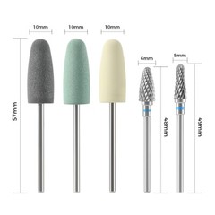8Pcs Dental Resin Base Acrylic Polishing Kit HP 2.35mm Silicone Polishers Burs