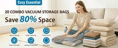 Vacuum Storage Bags, 80% Compression Vacuum Seal Space Saver Plastic Packaging