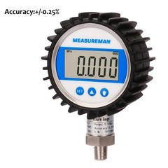 Digital Pressure Gauge 3-1/8″ Dial, 0-100 PSI Bar Mpa Kpa, 1/4″ NPT, 0.25% Accur