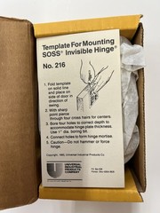SOSS Invisible Hinges Item 216 New In Original Packaging 2 Each Satin Brass