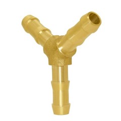 Hose Barb Fitting 5/16 Barbed 3 Way Y Shaped Union Brass Connector Splitter