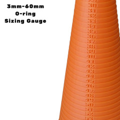 O-Ring Sizing Cone Measuring Tool 3mm-60mm/61mm-100mm and 3mm-30mm Free (Orange)