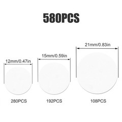 580 Pieces Self-Adhesive Screw Hole Stickers PVC Cover Caps Dustproof for Woo…