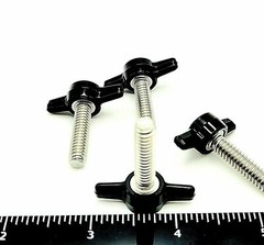 1/4-20 x 1″ Thumb Screw T Bolts Black Butterfly Tee Wing Plastic Clamping Knob
