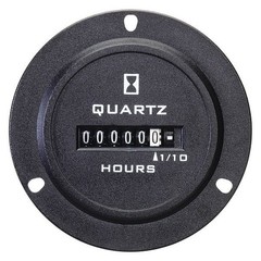 Trumeter 722-0004 Hour Meter, Round, Electromechanical, Non Resettable,