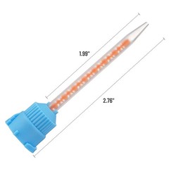 Mixing Tips 10:1 Ratio 2.76” Crown & Bridge Impression, 50pcs Blue/Orange