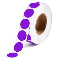 1000 Pcs Purple Round Stickers 1/2 Inch Color Circle Dot 0.5 inch,