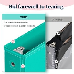 Eco-Friendly Durable 1 Inch 3 Ring Binder School Office Projects Organizing New