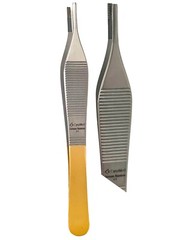 German T/C Adson Tissue Forceps 1×2 Rat Tooth,Brown ,Serrated Teeth Surgical Ins