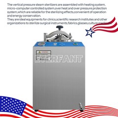Dental 28L/35L High Pressure Sterilizer Vertical Autoclave Sterilizer 105-134°C