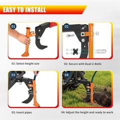Pipe Layer Attachment Fits Any 3-Point Hitch Mounted Ripper Hitch Lawn Subsoiler