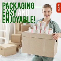 ROWNAK Clear Packaging Tape 12rolls–2.7mil Thick, 2.0 inches Wide,60 Yards Roll