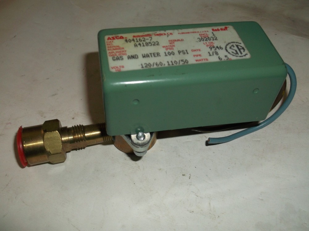 New Asco Red-Hat 404162-7 Gas & Water Valve 100 PSI 120V 60Hz 110V 404162