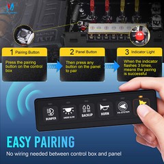 Wireless 164FT 6 Gang Switch Panel LED Light ON-Off Control Relay System 12/24V