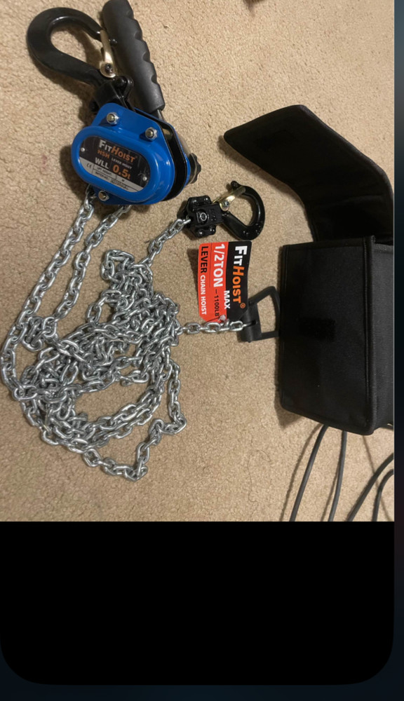 Mini Chain Hoist 1/2 Ton 1100Lbs Capacity 10Ft Lift Manual Lever Chain Hoist …