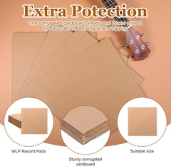 50 Corrugated Cardboard Sheets，12×12 Inches Flat Card Board Inserts LP record Co