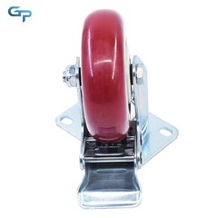 4 Pcs 4 Inch Caster Wheels Locking Casters With Brake Swivel Plate Castors