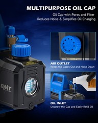 4.5CFM 1/3HP AC Vacuum Pump Kit w/ HVAC 4 Way Manifold Gauge Set for R134a R410a