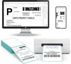 High-Quality 4×6 Fanfold Thermal Labels – 100 Shipping Labels with Blue Finish