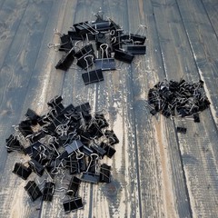 LOT of 120 Binder Clips Assorted Sizes Metal Extra Large 2″ Medium 1-1/4″ Small