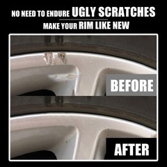 Matte Black Wheel Rim Touch Up Paint Kit Curb Rash Scratch Repair Remover