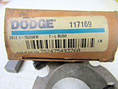 🔥NEW DODGE 1-15/16 TAPER LOCK BUSHING W/ KEY & SET SCREWS 117169 2012 1-15/16KW