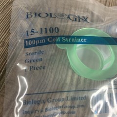 Biologix 100um Cell Strainer 15-1100 Sterile Green One Piece Box Of 82 Strainers