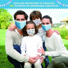 50/100Pcs Face Masks For Kids Disposable girls boys Children’s face Mask 3 Ply