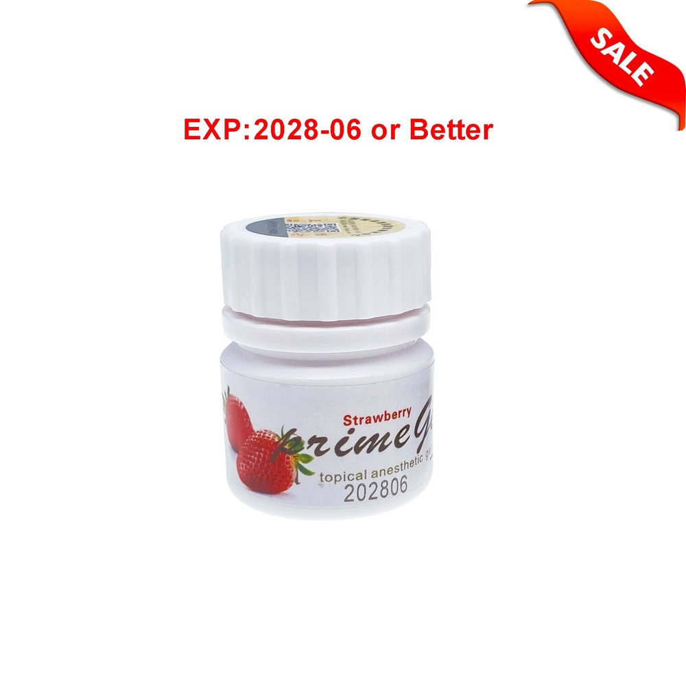 Dental Topical Anesthetic Gel 20% Benzocaine 1oz Jar, Exp 06/2028, StrawberryFDA