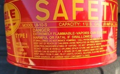 Eagle Steel Safety Gas Can w Funnel 1 Gal Capacity UL10S Type 1 One Gallon Fuel