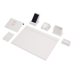 Vega Leather Desk Set with 9 Accessories- Desk Storage Organizer Set- 9 PCS