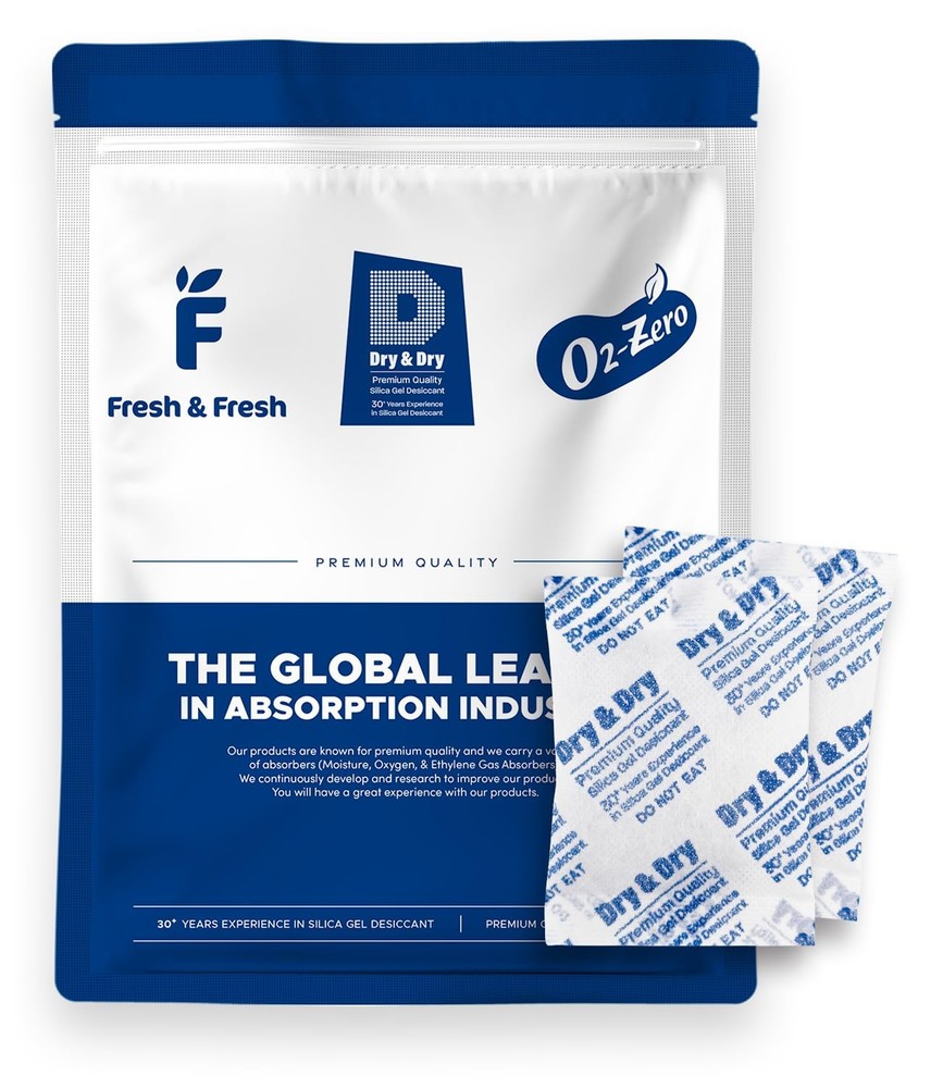 50 Pack Silica Gel Packets 20 Gram Desiccant Moisture Absorber Rechargeable