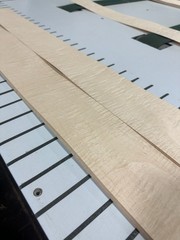 Maple Raw Wood Veneer 2 sheets 55” x 5 1/4” 316M