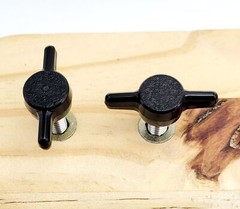 1/4-20 Thumb Screw T Bolts with Black Butterfly Plastic Tee Wing Knob Stainless