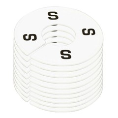 10 PC Rack Divider Size S Small White Round Ring Sizing Hanger Retail Fixture