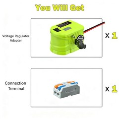 DC 18V-12V Step Down Converter Adapter Cigarette Lighter for Ryobi 18V Battery