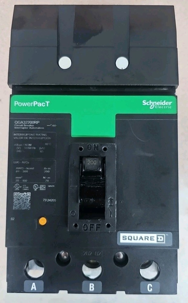 Square D QGA32200RP I-Line Circuit Breaker 200A 3P New, Panel Pull Out
