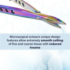 CASTROVIEJO Stitch MicroSurgical Scissors Sharp/Sharp 5.5″Curved Premium Quality