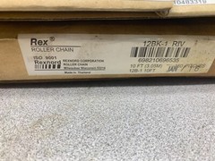NEW IN BOX 10FT. ROLL REXNORD ROLLER CHAIN 12BK-1 RIV. RIVETED SINGLE STRAND