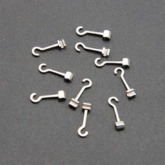 10 Pcs 1 Pack Dental Crimpable Hooks Size Long Curved Left Fix On Wires Hook
