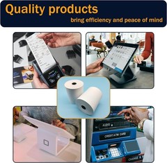 50 Rolls Thermal Paper Rolls 2 1/4 x 85 BPA Free