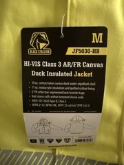 REVCO BLACK STALLION HI-VIS CLASS 3 AR/FR CANVAS DUCK INSULATED BOMBER JACKET