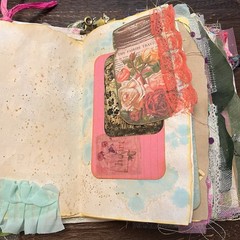 Fairy Junk Journal Silver Pink Boho Woodland Grungy Softcover 3 Signatures